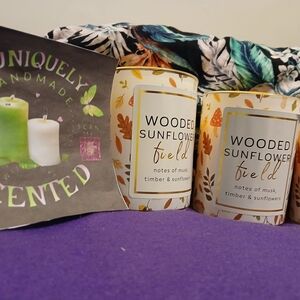 Wooded Sunflower Field Scented Candle Set
